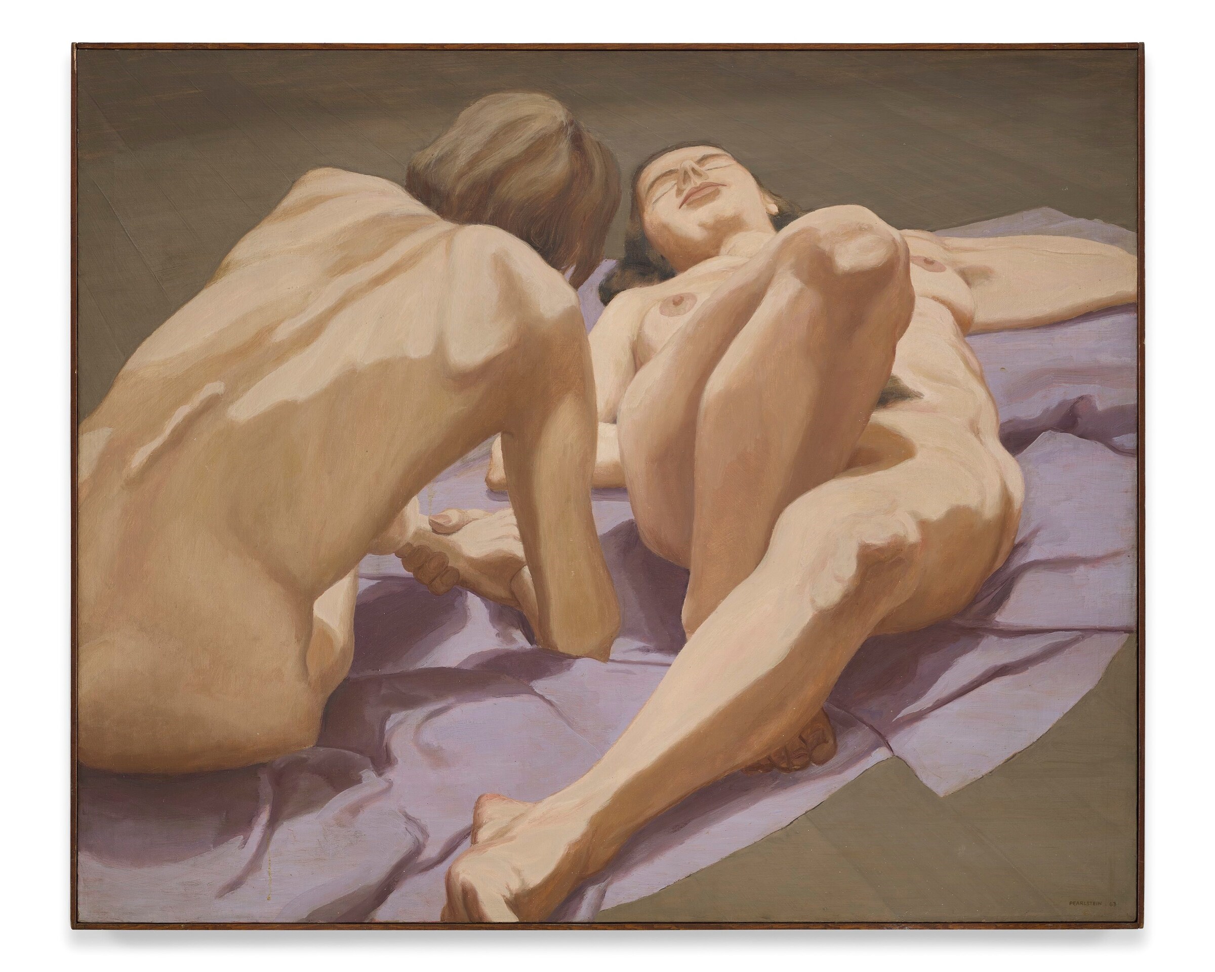 Pearlstein, Philip_Two Female Nudes on Floor_1963_