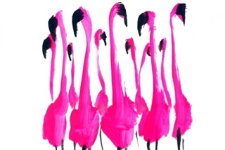 Flamingos for Giles Deacon S/S15