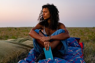 Taylor Russell Maren reading book