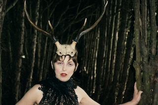 Isabella Blow with Horns, Gloucestershire, 1996