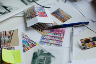 Michael Raedecker&#39;s studio