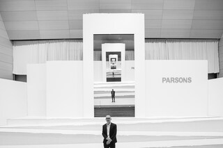 Simon Collins outside Parsons The New School for Design