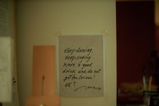 A sign in Jonas Mekas&#39; studio