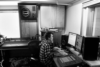 Laurie Anderson in her studio