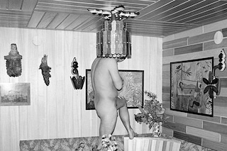 Juergen Teller, Self-portrait: Head Behind Lamp, Bubenreuth,