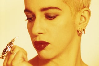 Kathy Acker at 26th Studio, New York 1990