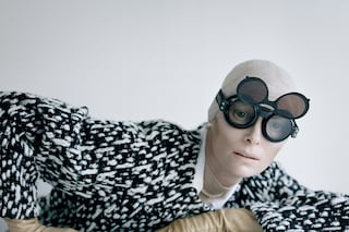 Tilda Swinton and aviator goggles, Reykjavik, Iceland, 2011