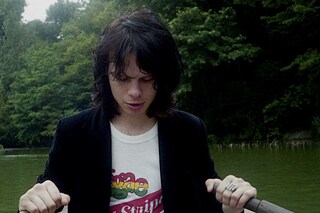 Ian rowing in Central Park, New York City 2001