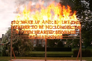 Robert Montgomery, Untitled, 2023 fire 