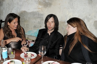 Louise Wilson with Bobby Gillespie and jade jagger at the An