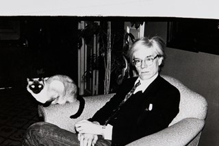 Andy Warhol with Cat