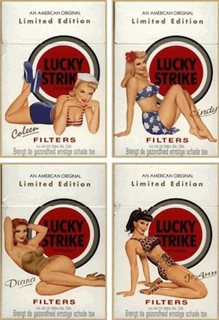 1970s Lucky Strike packaging