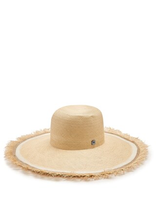 Bali Buntal striped wide-brimmed straw hat