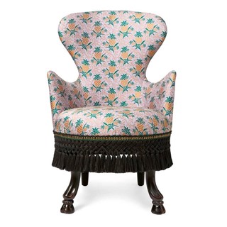 Pineapple jacquard armchair