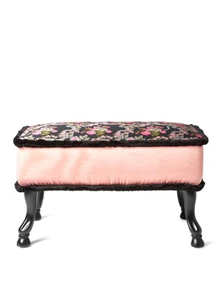 Floral jacquard stool