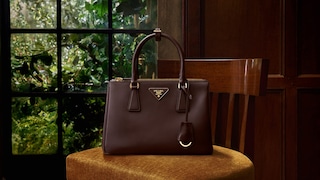Prada Galleria Medium Saffiano Leather Bag Burgundy