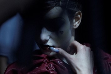 Model backstage at Vivienne Westwood
