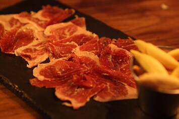 Organic jamon Iberico at the Black Pig
