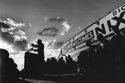 &#169; Irving Haberman: Richard Nixon giving a speech to the resi
