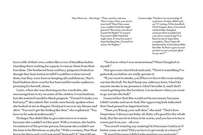 Mae West for AnOther Magazine Autumn/Winter 2009 interview