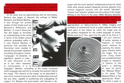 Barbara Kruger for AnOther Magazine Spring/Summer 2004