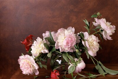 SharonCore_1889_PeonieandRedLily