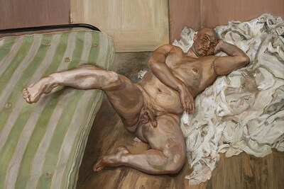 7. Lucian Freud, Nude with Leg Up (Leigh Bowery) 1