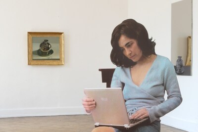 Michelangelo Pistoletto, Donna seduta con personal