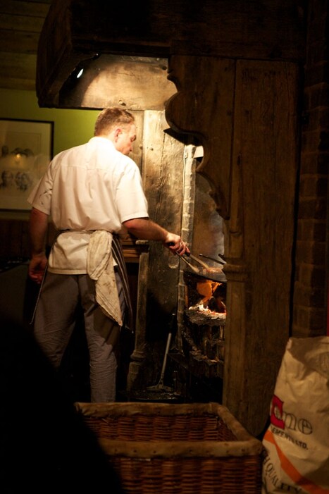Cooking steak on the open fire