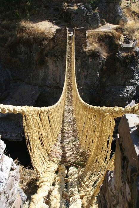 Qeswachaka bridge, Peru