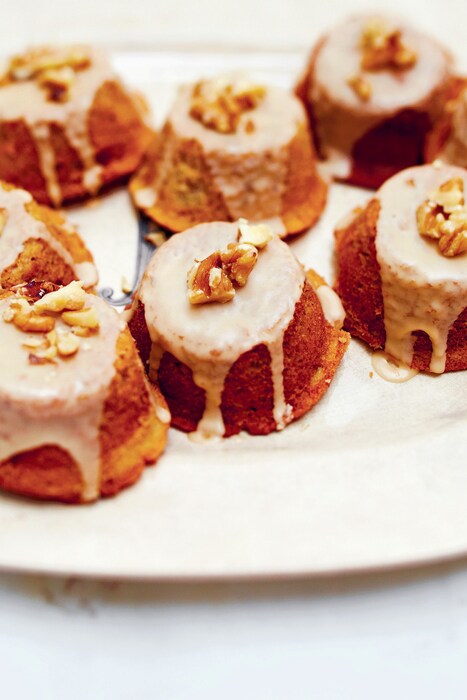 Coffee, Cardamom and walnut cakes