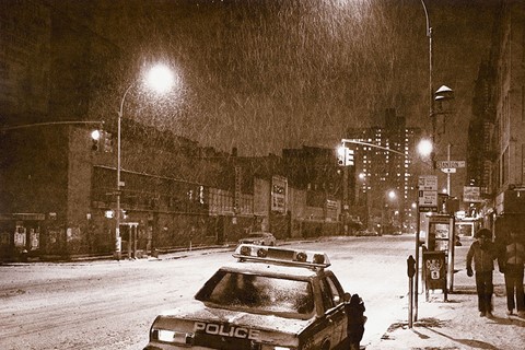 NYPD on Essex Street, 1989 by Alex Harsley