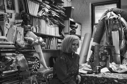Julie Verhoeven in her studio