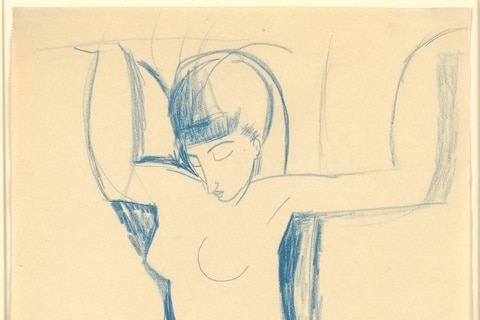Modigliani, Kneeling Blue Caryatid, c.1911