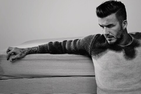 David Beckham in Another Man A/W14