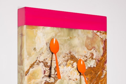 Untitled-(2-Orange-Spoons)-Install