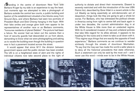 Barbara Kruger for AnOther Magazine Spring/Summer 2004