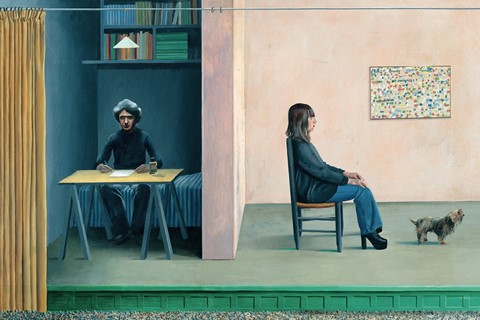 David Hockney, Shirley Goldfarb and Gregory Masurovsky, 1974