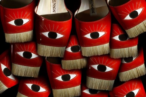 Tokio Kumaga&#239;, ca. 1989, &#39;Eye&#39;, leather sandal with eye moti