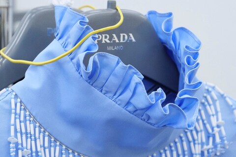 Miuccia Prada, Beaded fringe embroidery dress