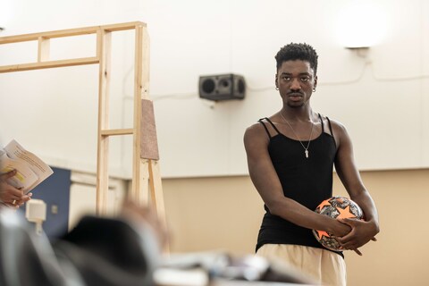 Joshua Asaré (Jamie) in rehearsals for Beautiful 