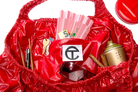TELFAR-MEDIUM-FLOWER-PLASTIC-BAG-RED-INTERIOR