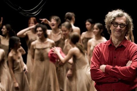Wim Wenders on the set of Pina
