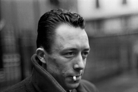 Henri Cartier-Bresson, French writer Albert Camus, Paris, 19