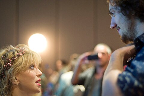 Courtney Love and Aaron Johnson at the Pera Museum