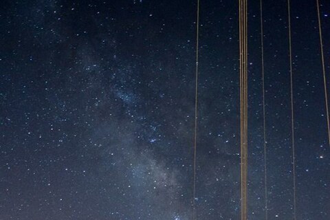 Milky Way and the Arecibo Observatory in Puerto Ri