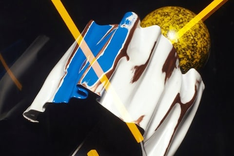 Crushed metal bracelet by C&#233;line