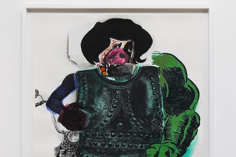 Nathaniel Mary Quinn, Motorcyle Pig, 2014