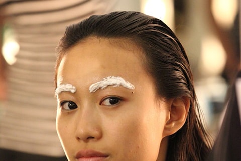 Backstage at YSL S/S12