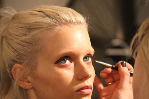 Backstage at YSL S/S12